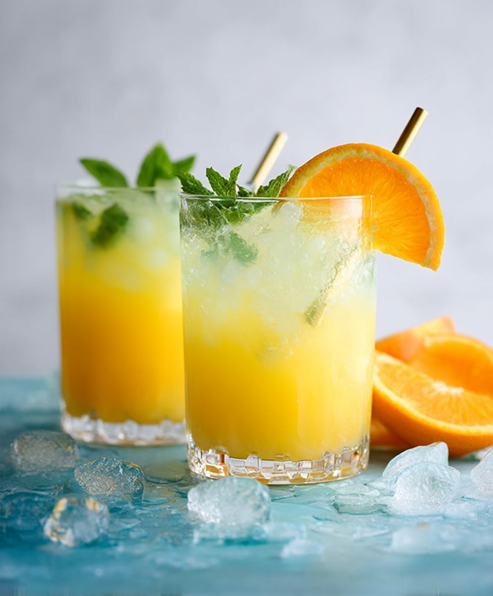 Orange coconut water drink
