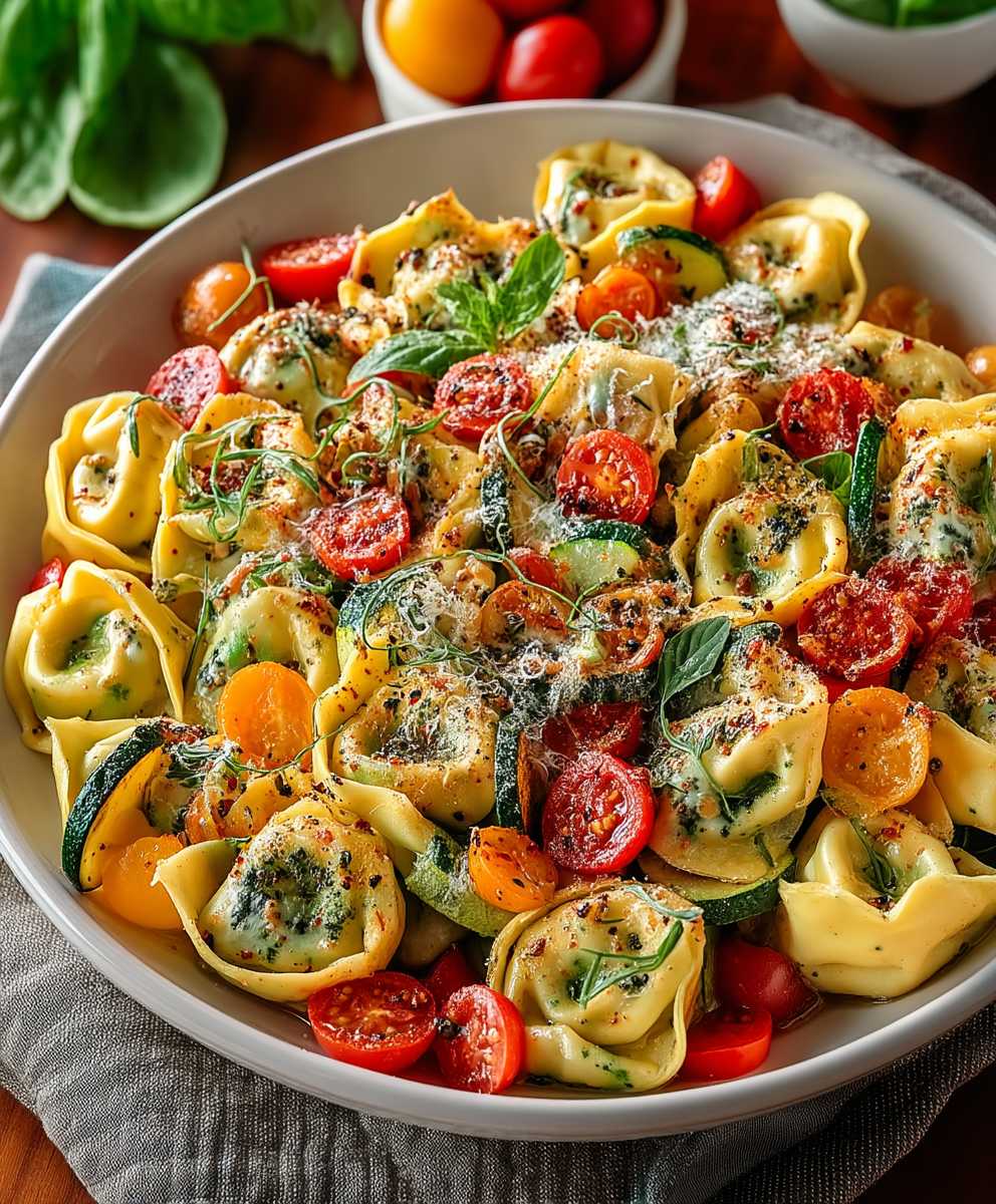 Cheese Tortellini Summer Veggies