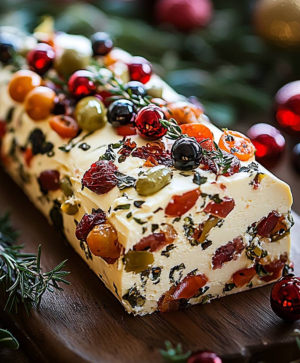 Holiday Antipasto Cream Cheese