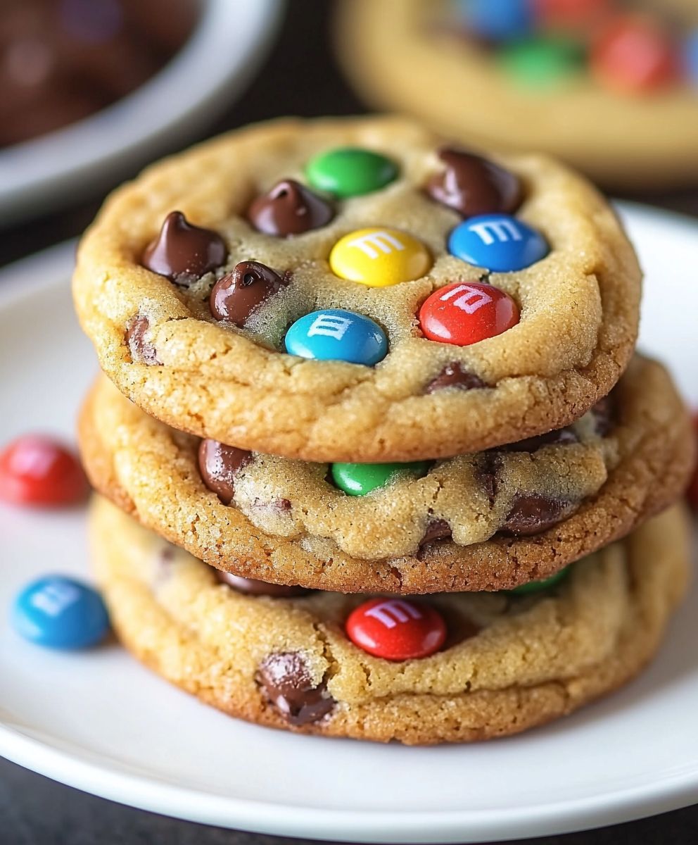 M&Ms chocolate chip cookies