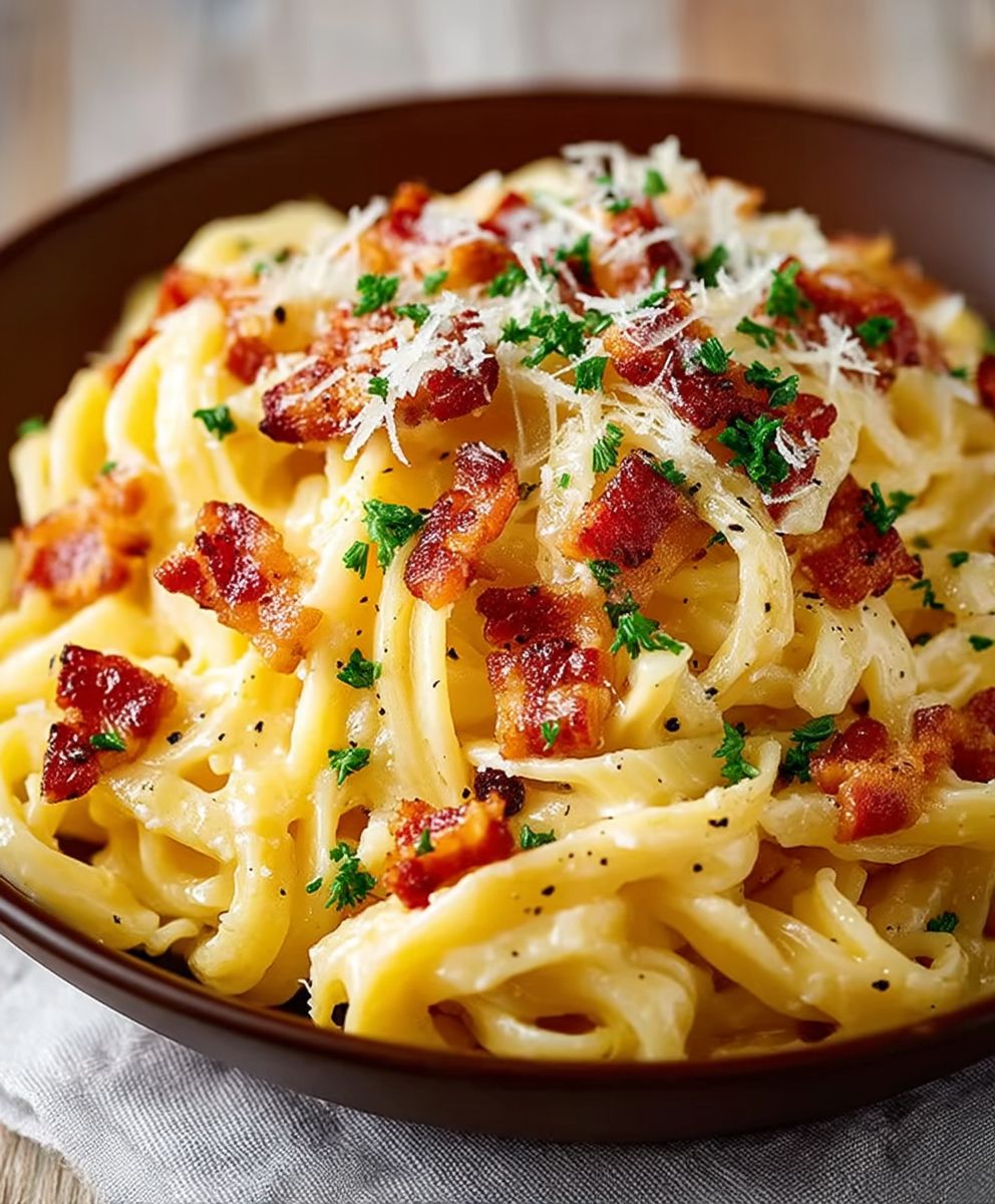 Creamy bacon pasta
