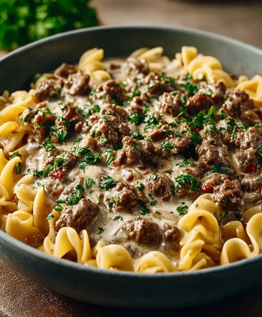 Ground Beef Stroganoff