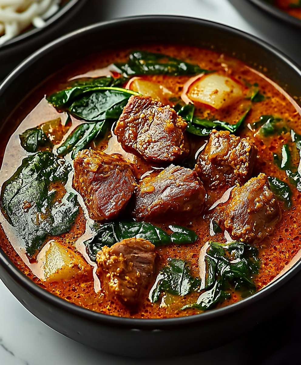 Egusi Soup Goat Meat Spinach