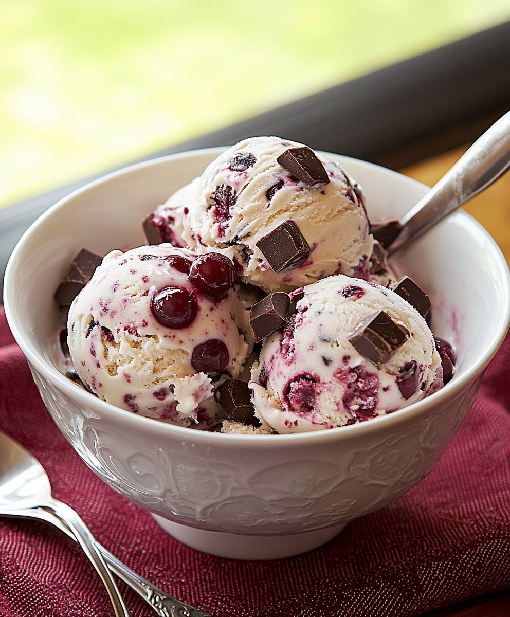 Cherry Chocolate Chunk Ice Cream