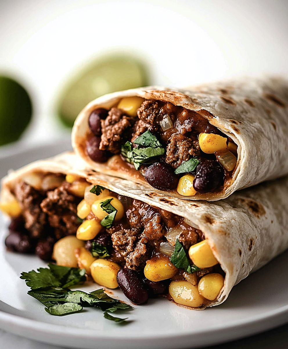 Beef Bean Burritos