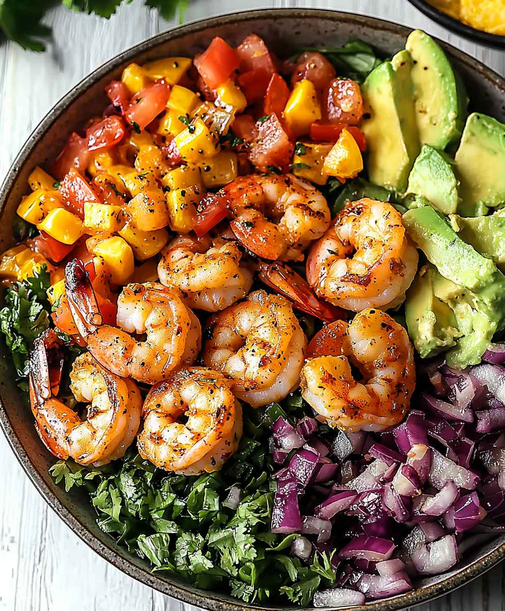 Shrimp taco salad