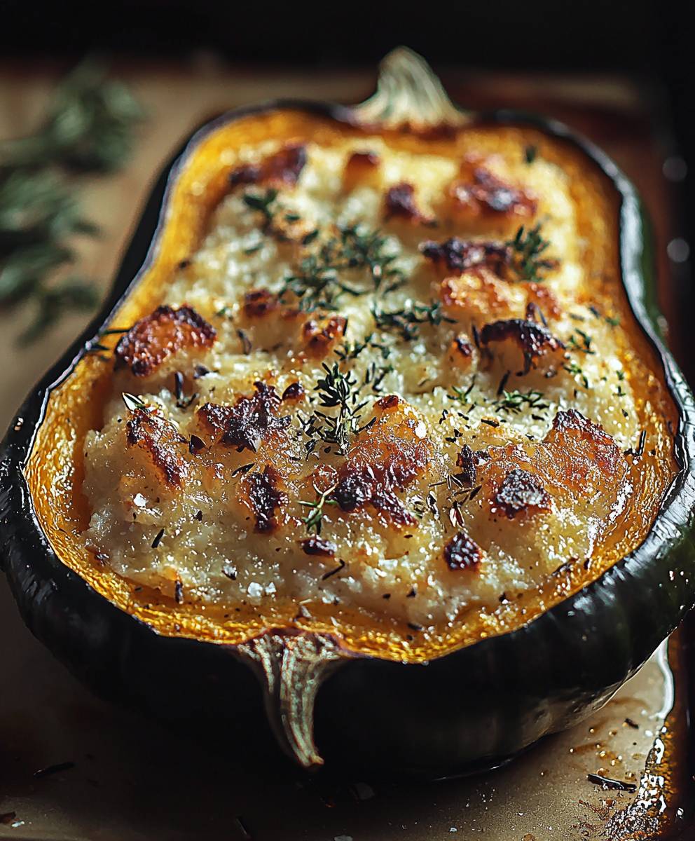 Stuffed acorn squash