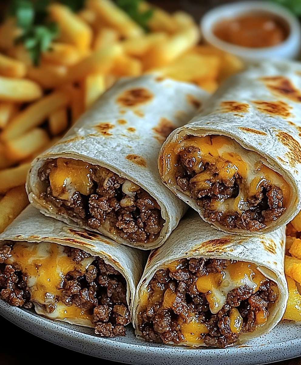 Cheesy Beef Wraps