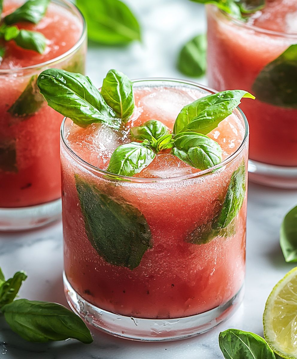 Watermelon basil cooler