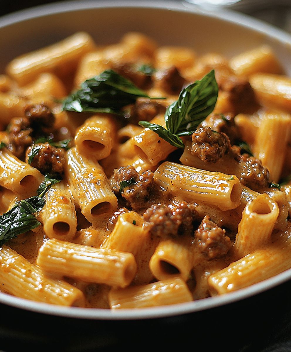 Sausage rigatoni creamy