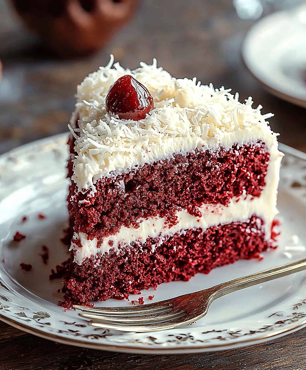 Red Velvet Coconut Cake