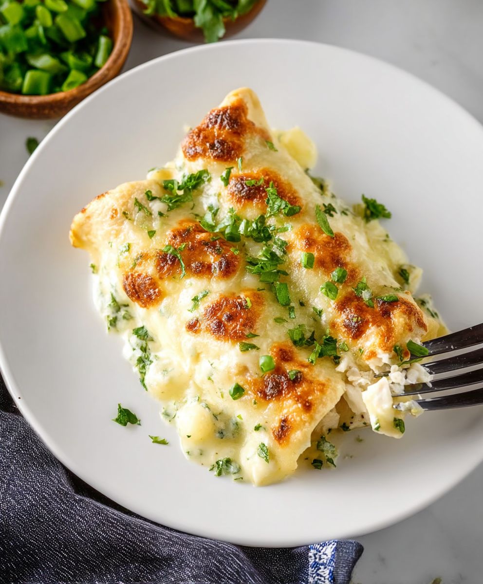 Chicken Enchiladas White Sauce