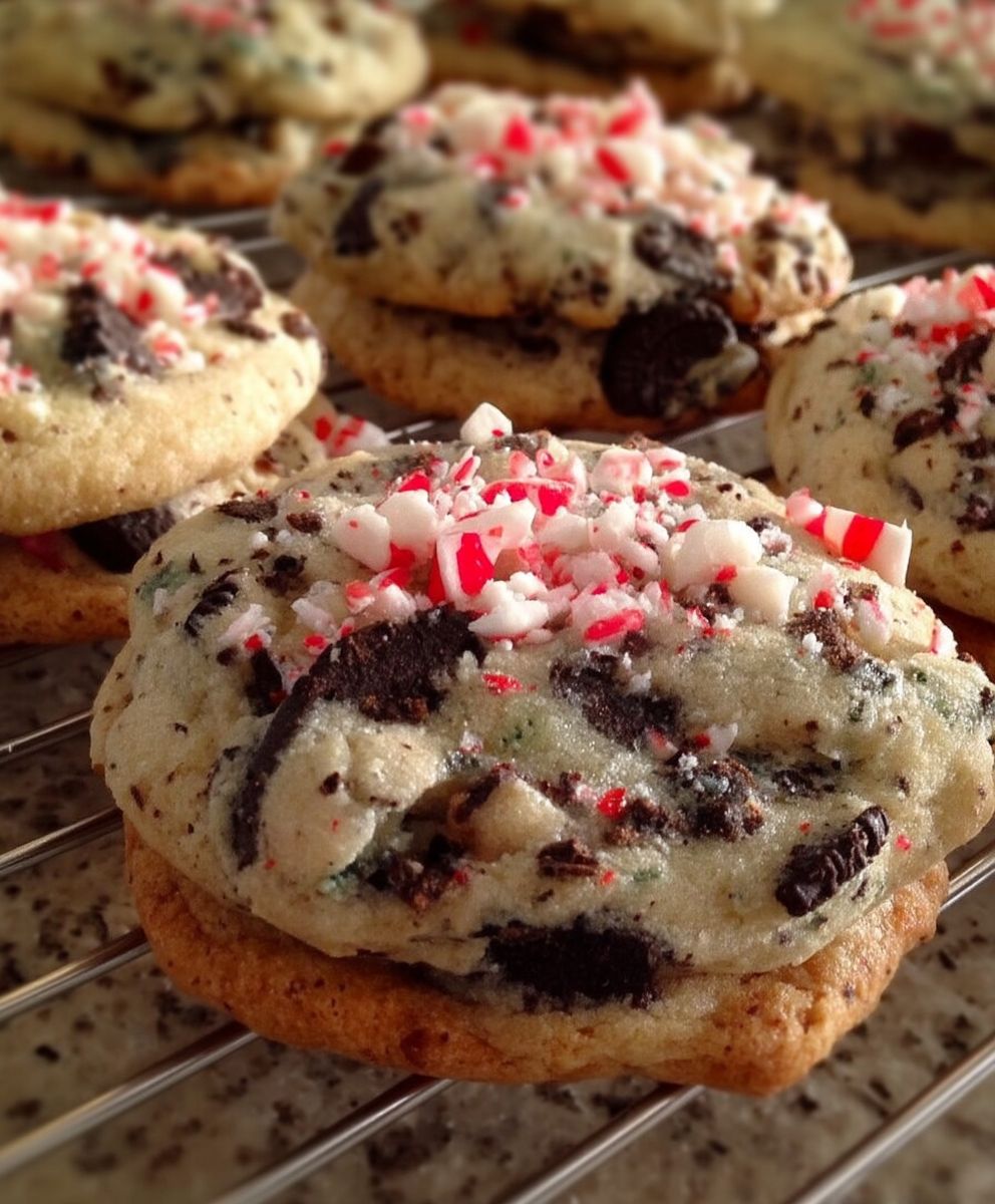 Oreo Peppermint Crunch Cookies