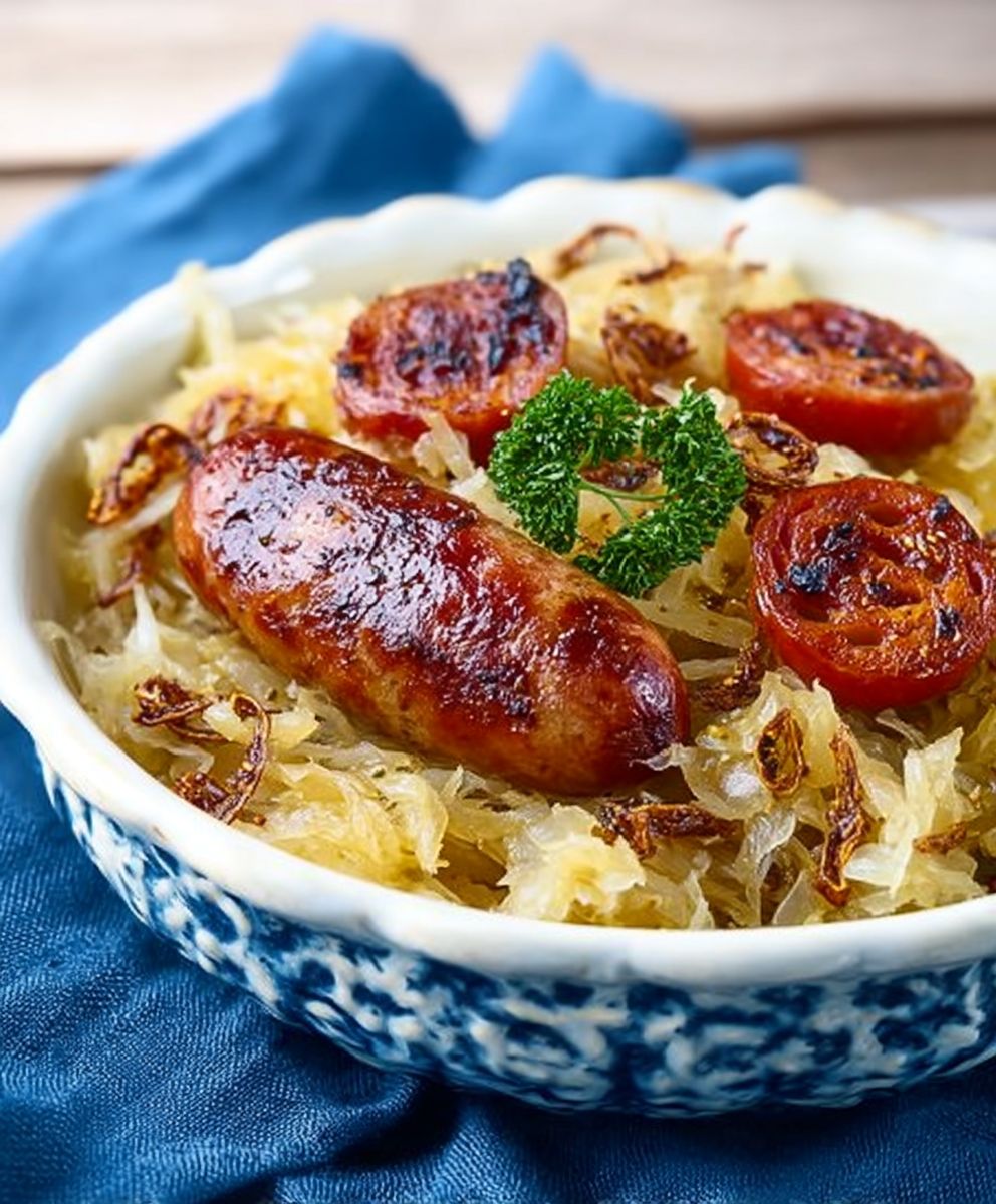 Polish sausage sauerkraut