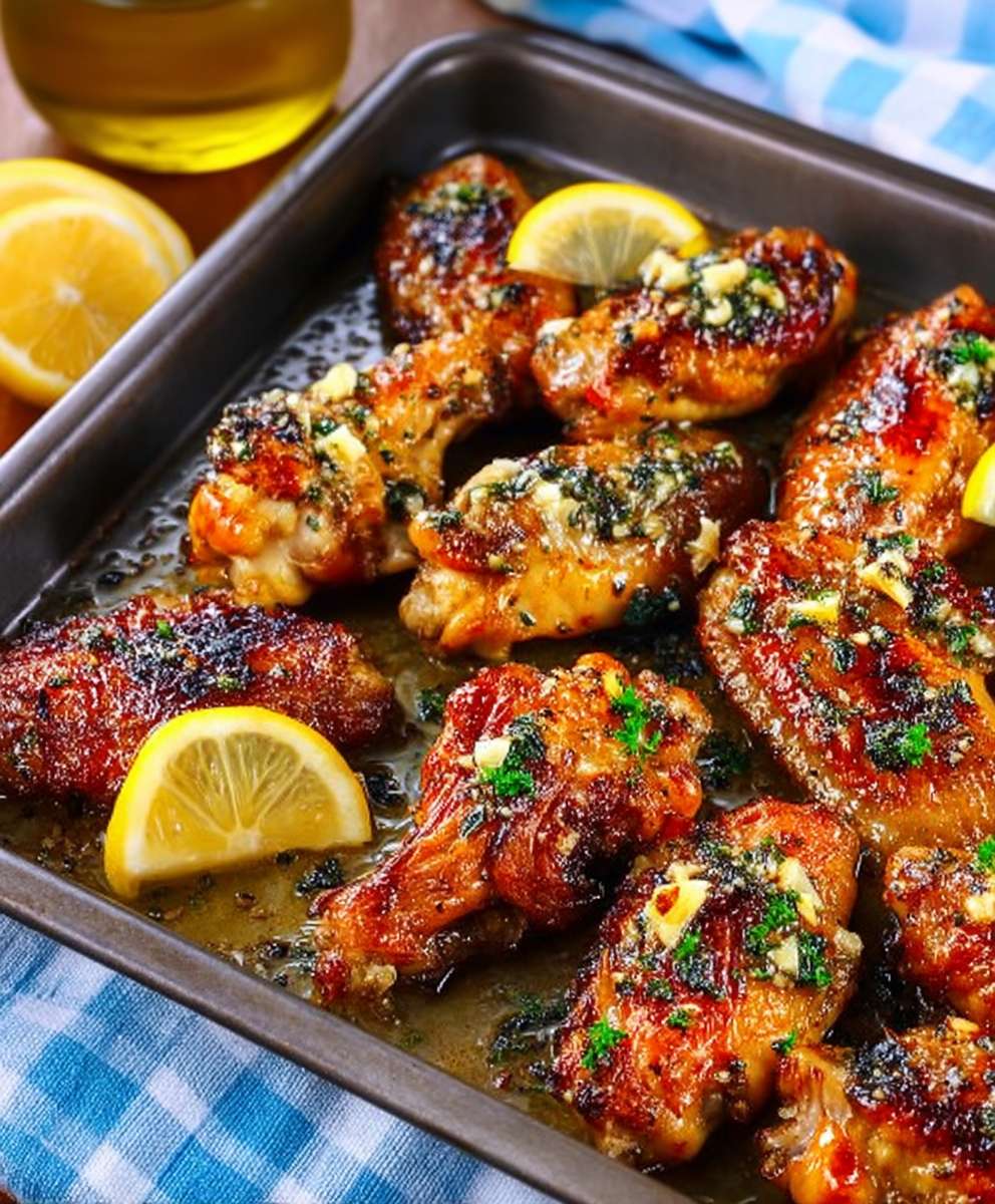 Lemon Garlic Chicken Wings