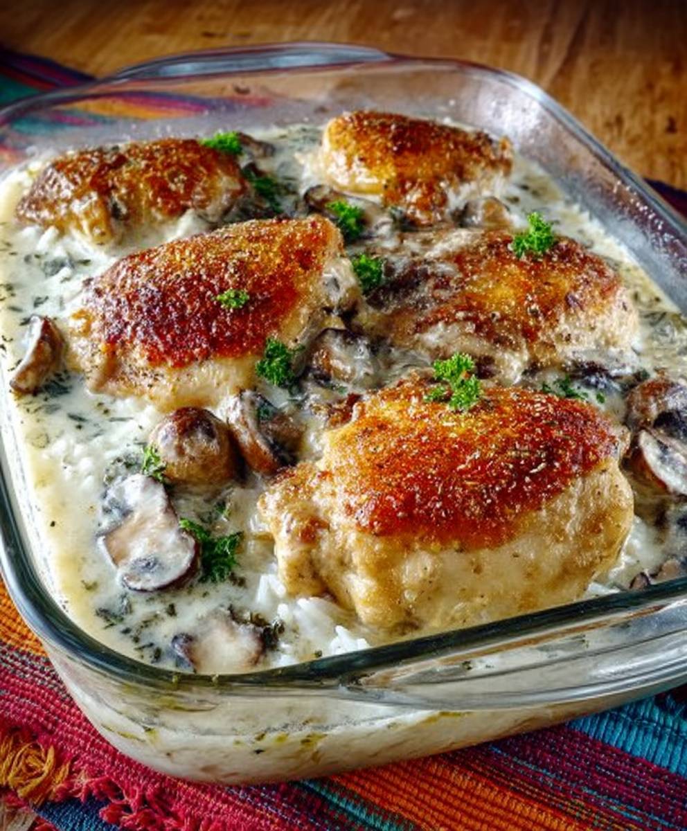 Smothered Chicken with Rice