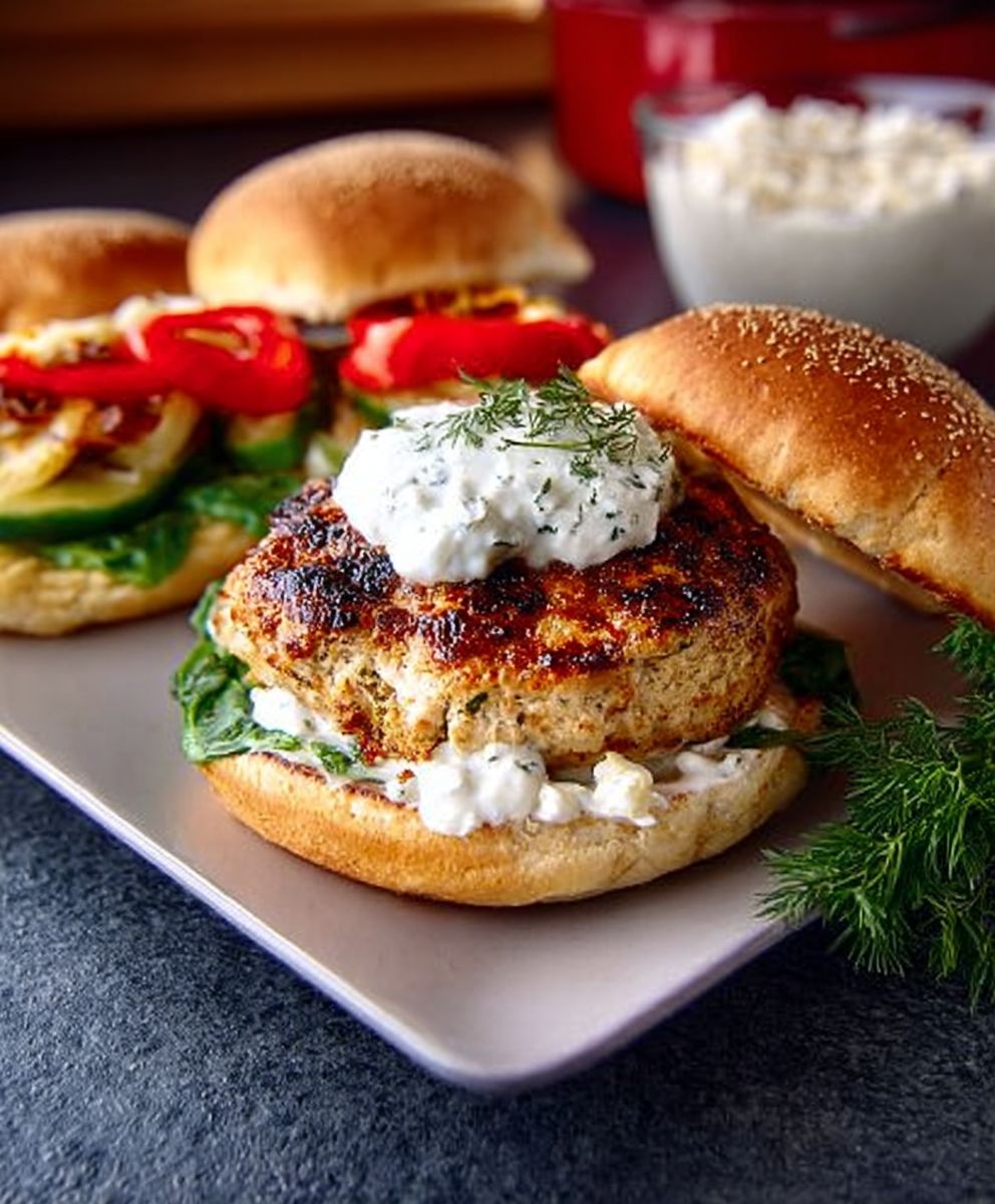 Greek turkey burgers