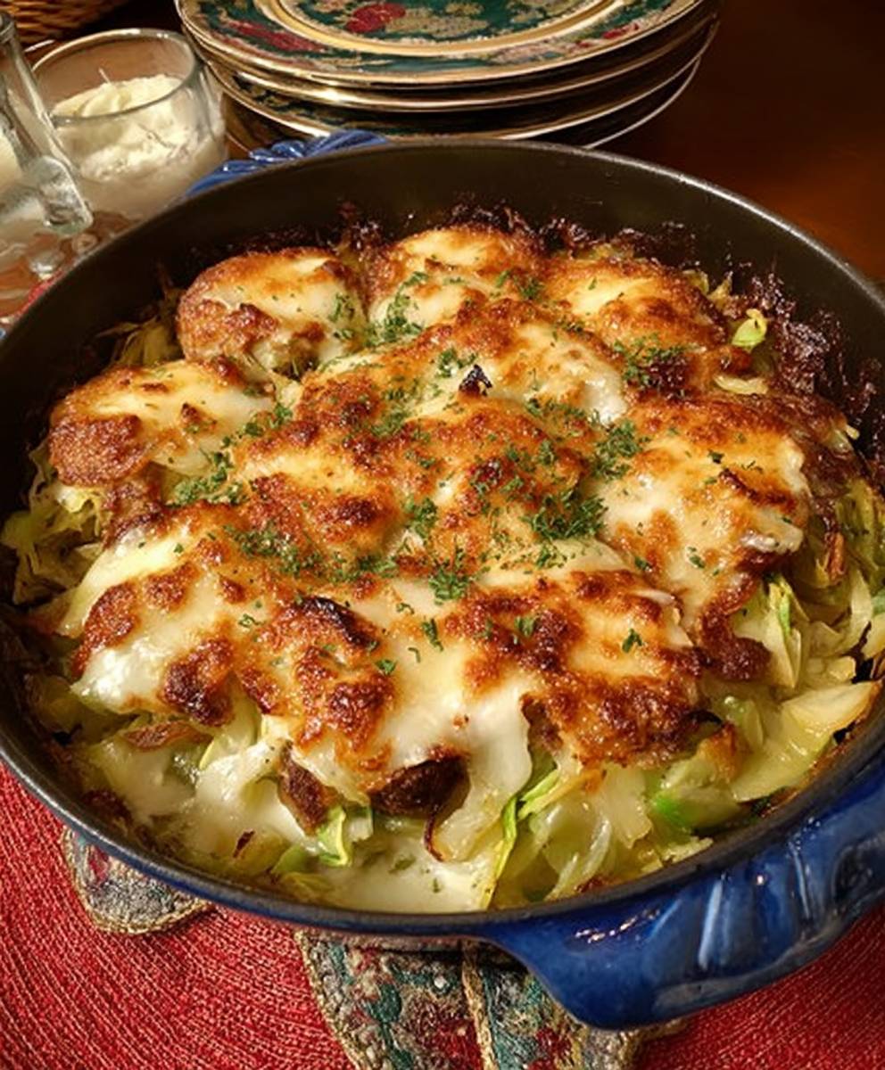 Cabbage and meatball dutch oven