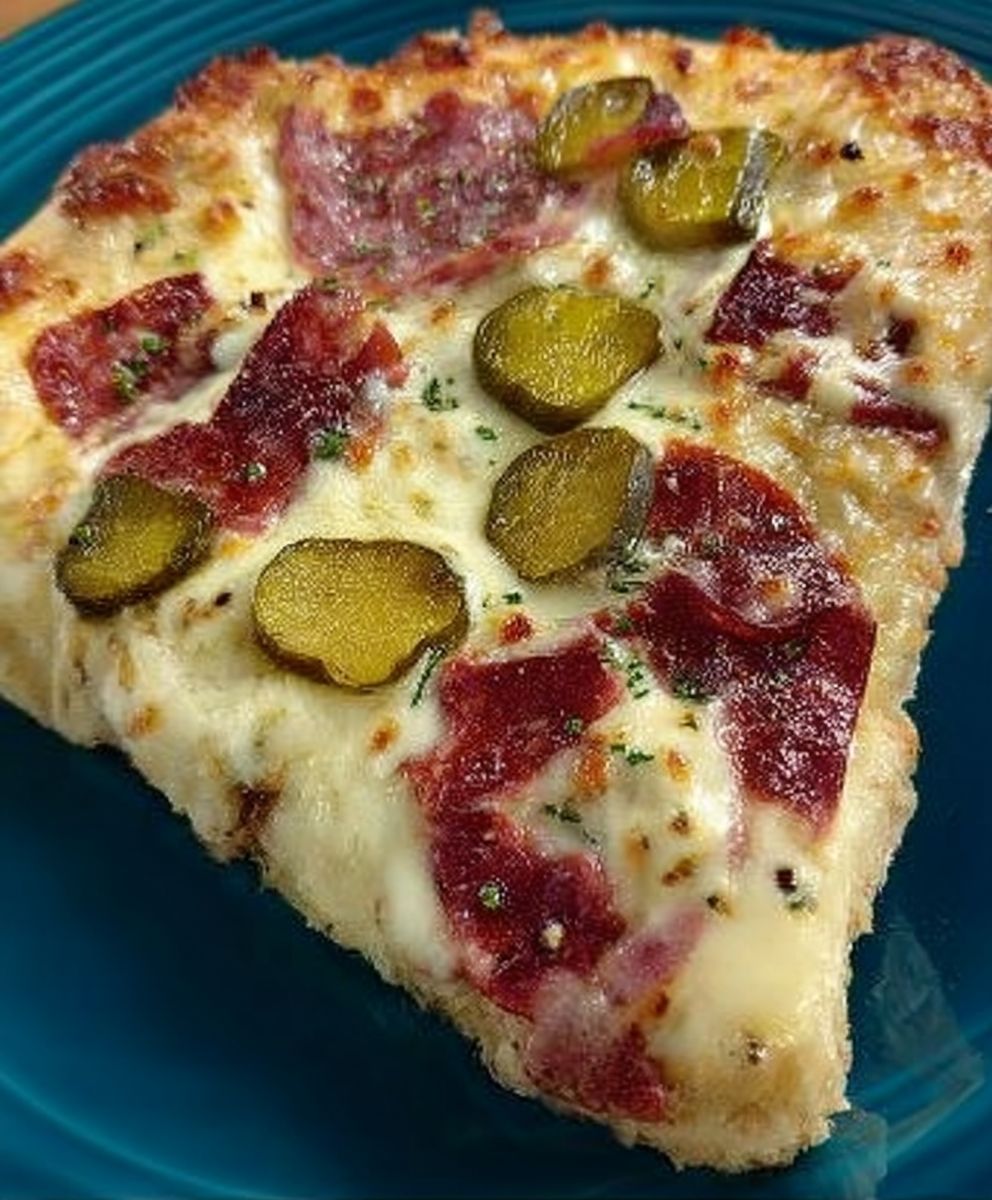 Dill Pickle Salami Pizza