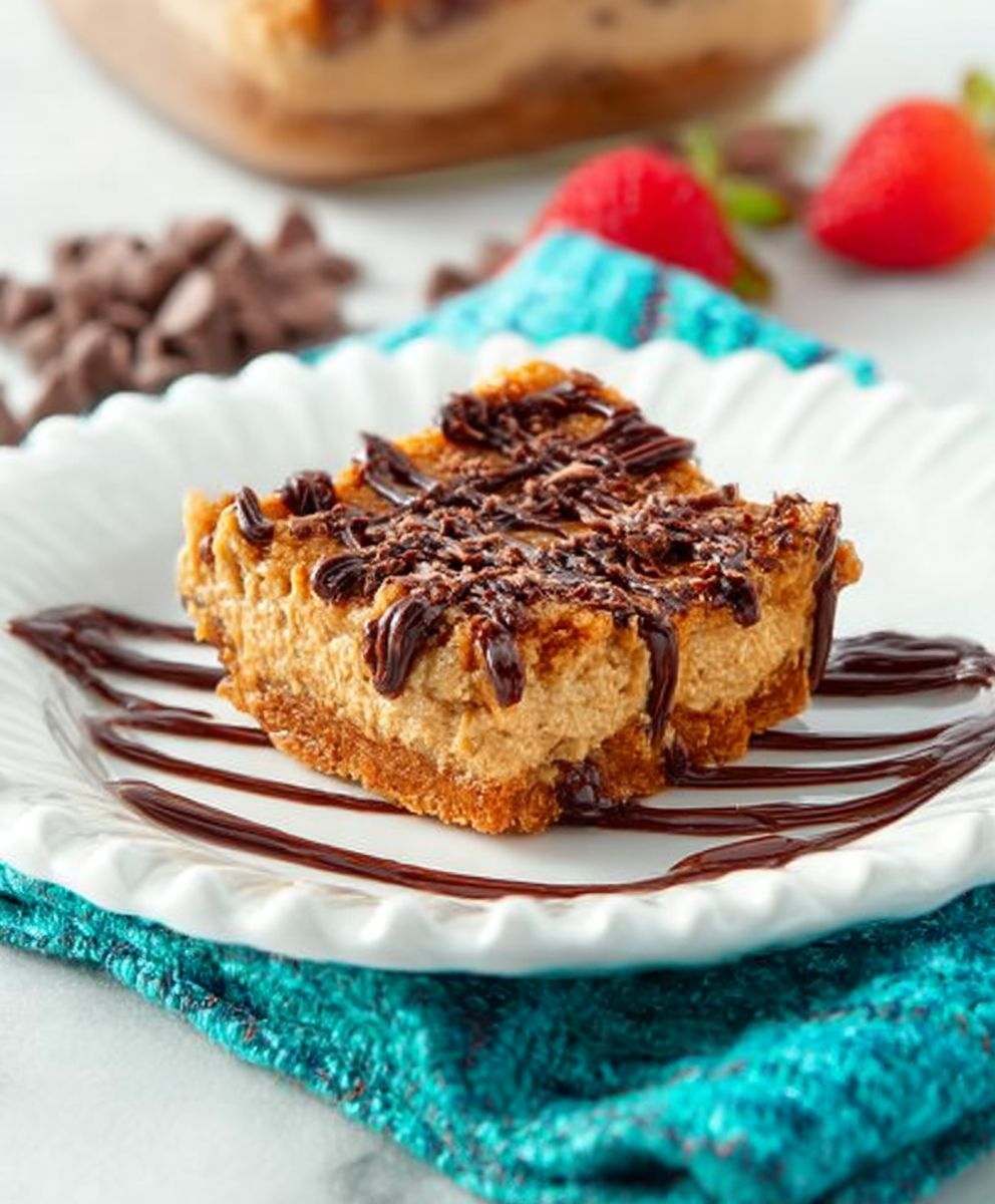 Peanut butter cheesecake squares