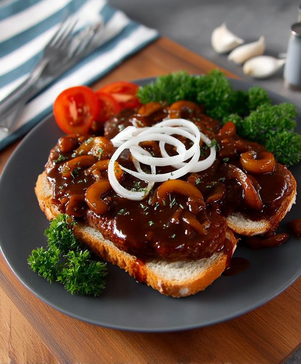 Hamburger steak sandwich