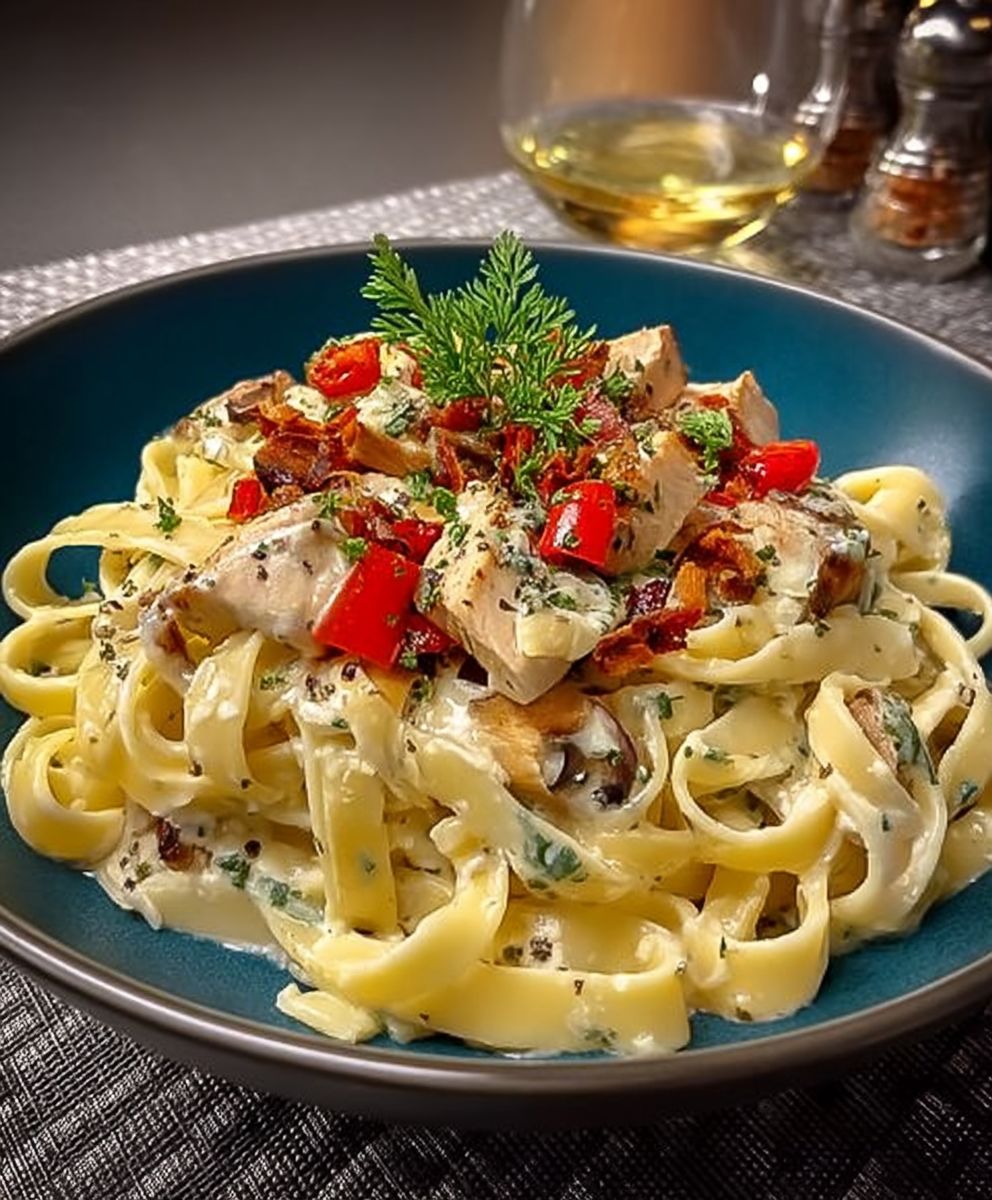 Turkey fettuccine alfredo