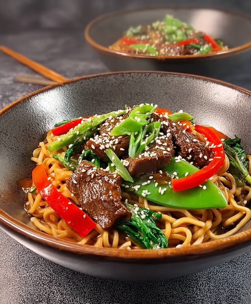 Teriyaki beef noodles