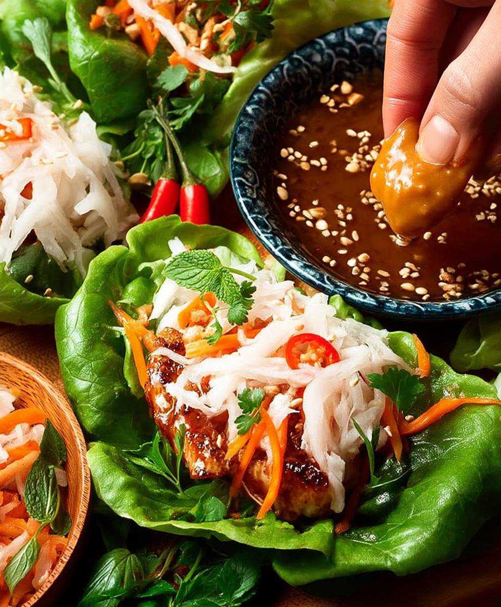 Vietnamese lettuce wraps