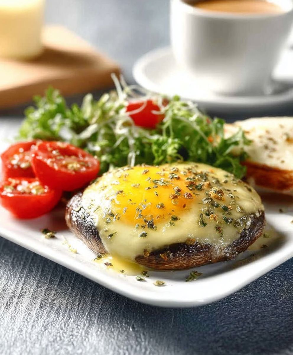 Baked Eggs Mushrooms