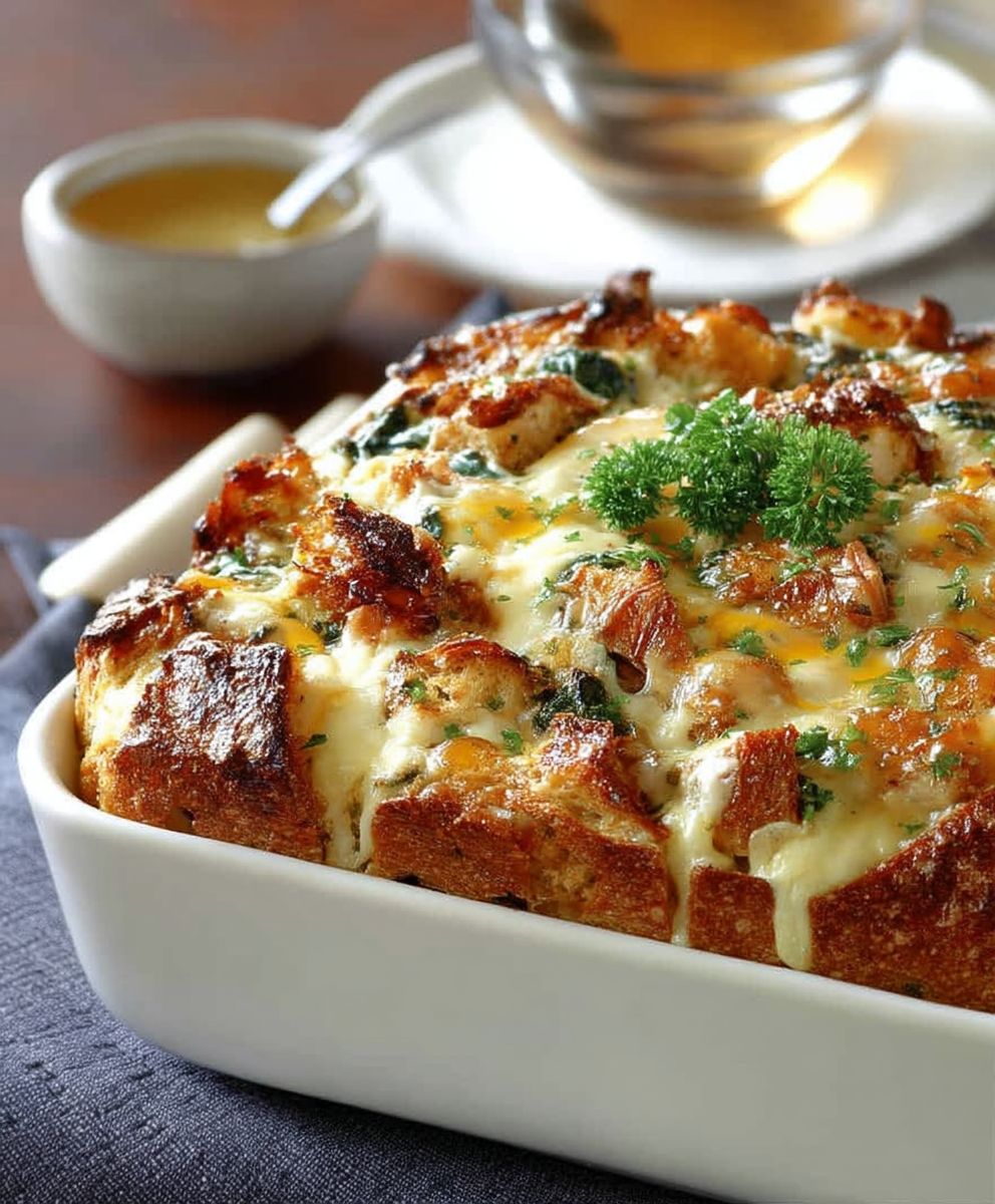 Chicken Spinach Strata