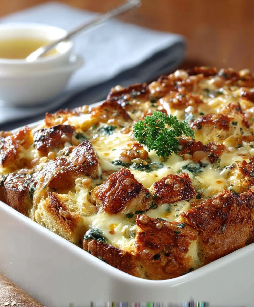 Chicken Spinach Strata