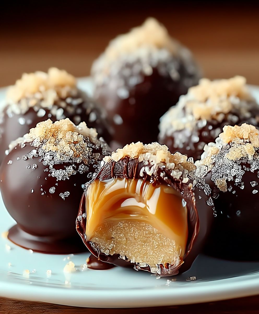 Salted Caramel Fudge Truffles