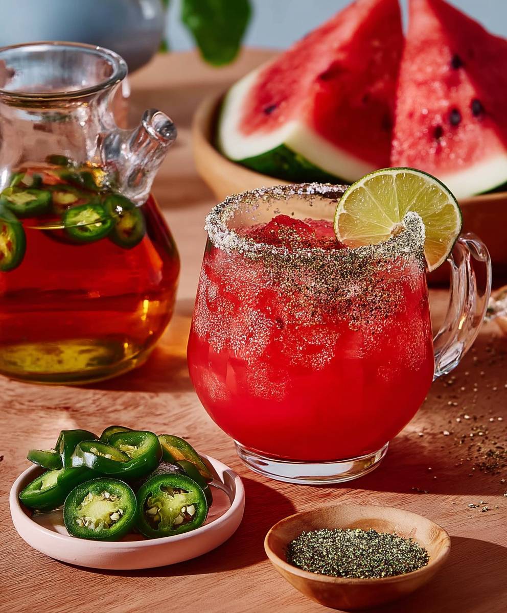 Spicy Jalapeno Watermelon Margarita