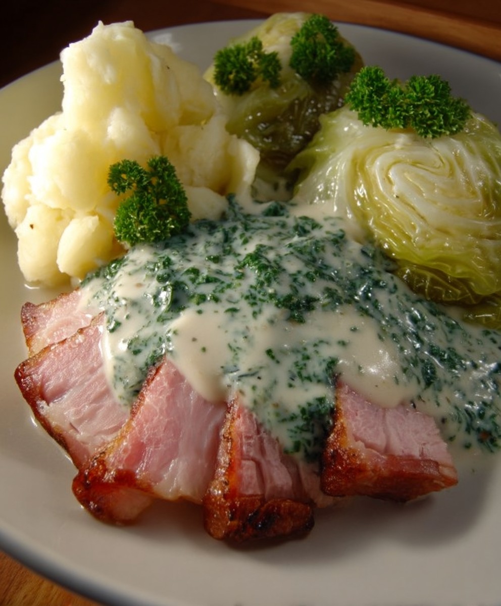 Irish bacon cabbage parsley