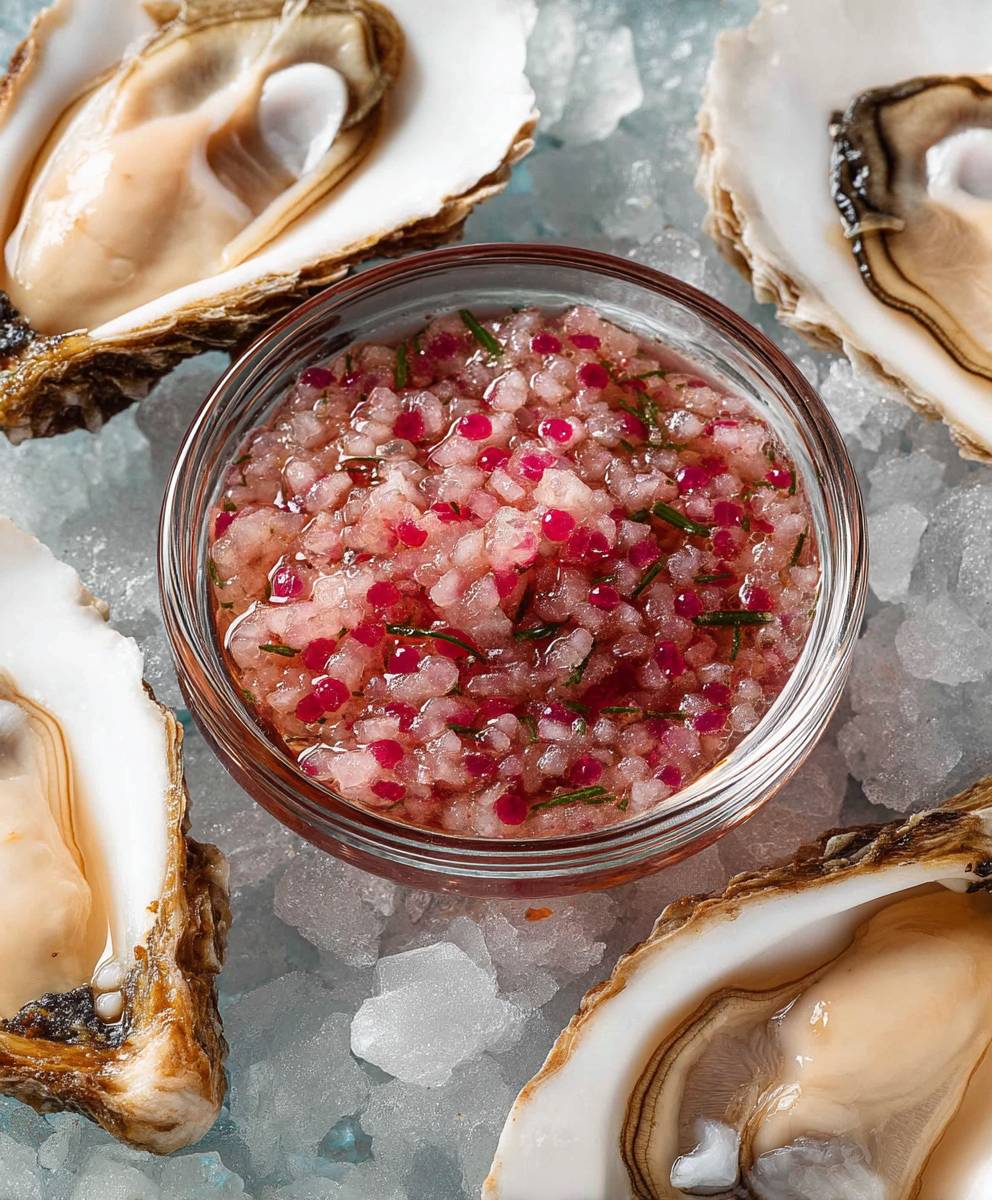 Oysters mignonette sauce