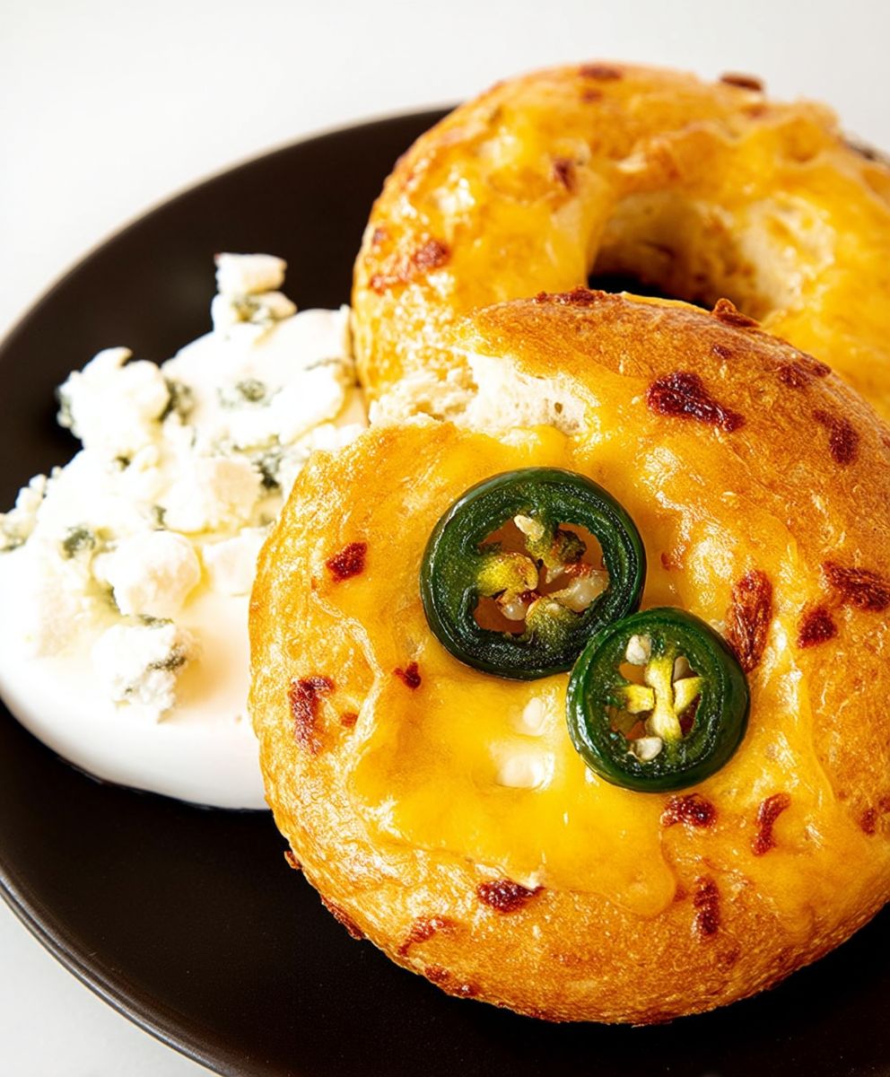 Protein Cheddar Jalapeno Bagels