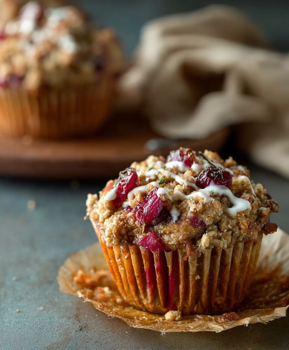 Pumpkin Cranberry Apple Muffins