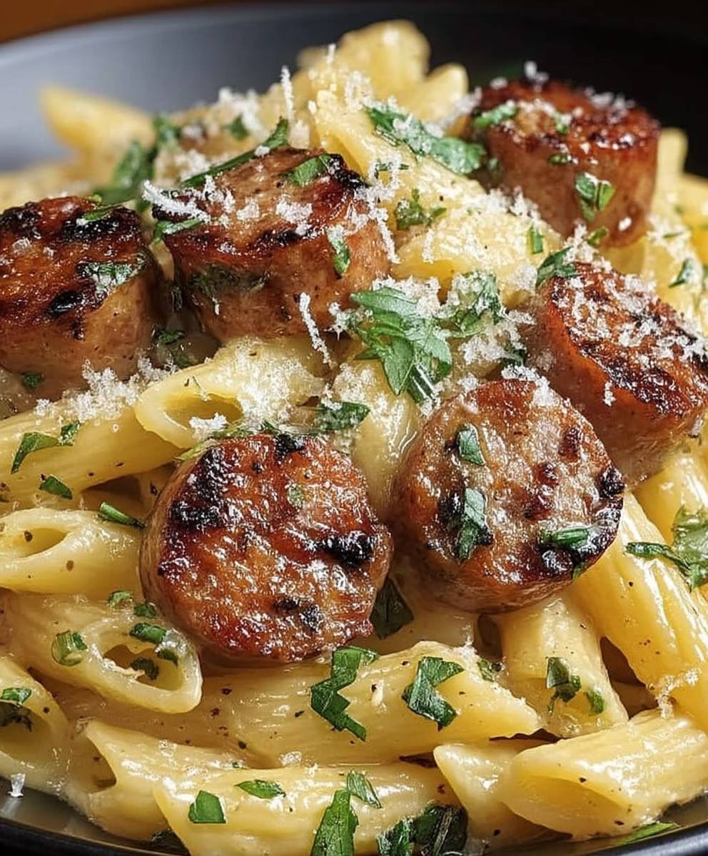 Garlic Butter Sausage Pasta
