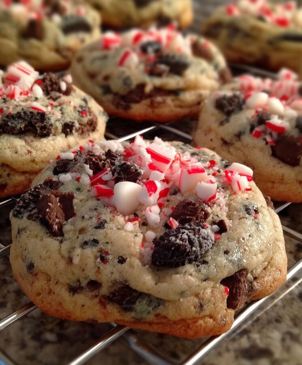 Oreo Peppermint Crunch Cookies