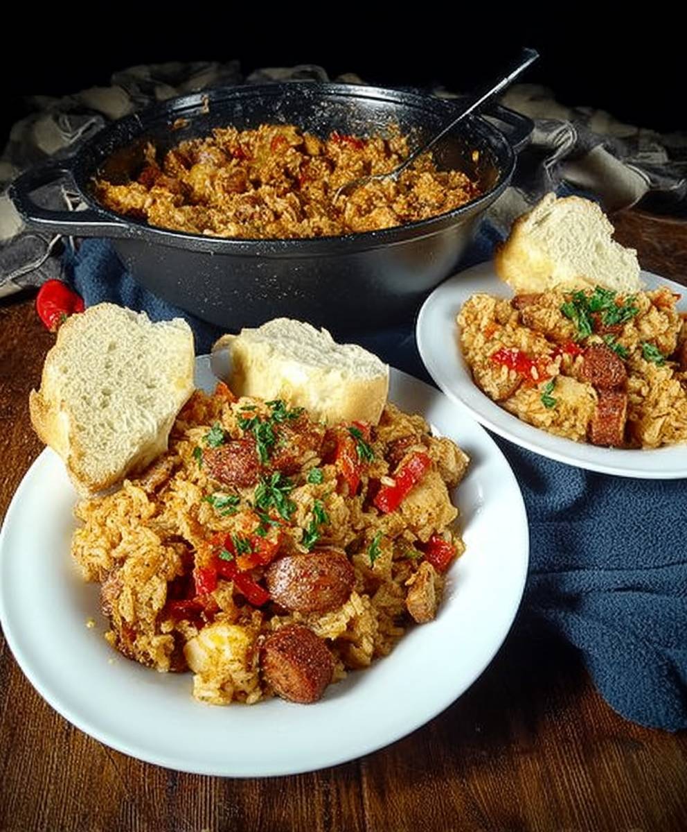 Sausage chicken jambalaya