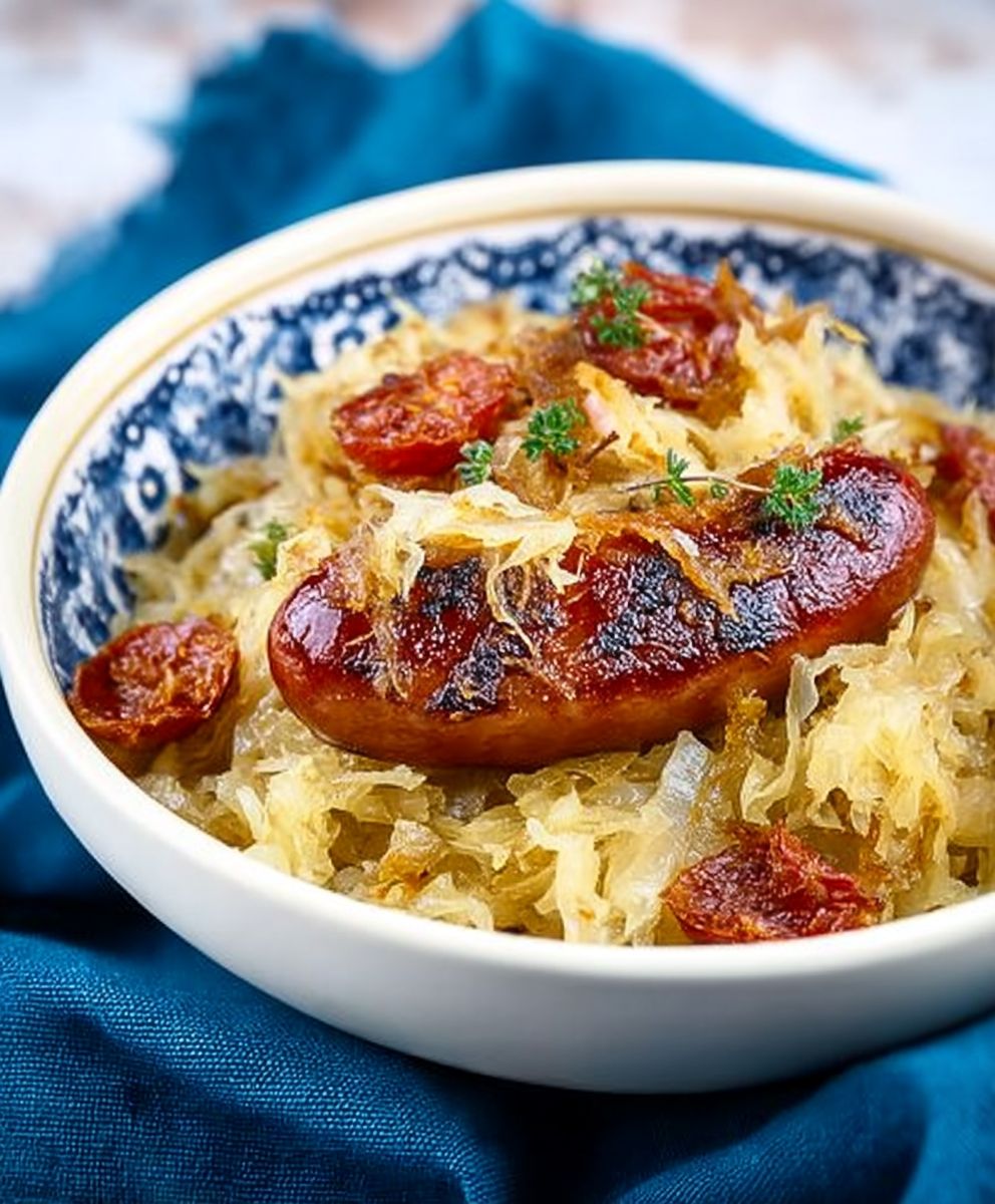 Polish sausage sauerkraut