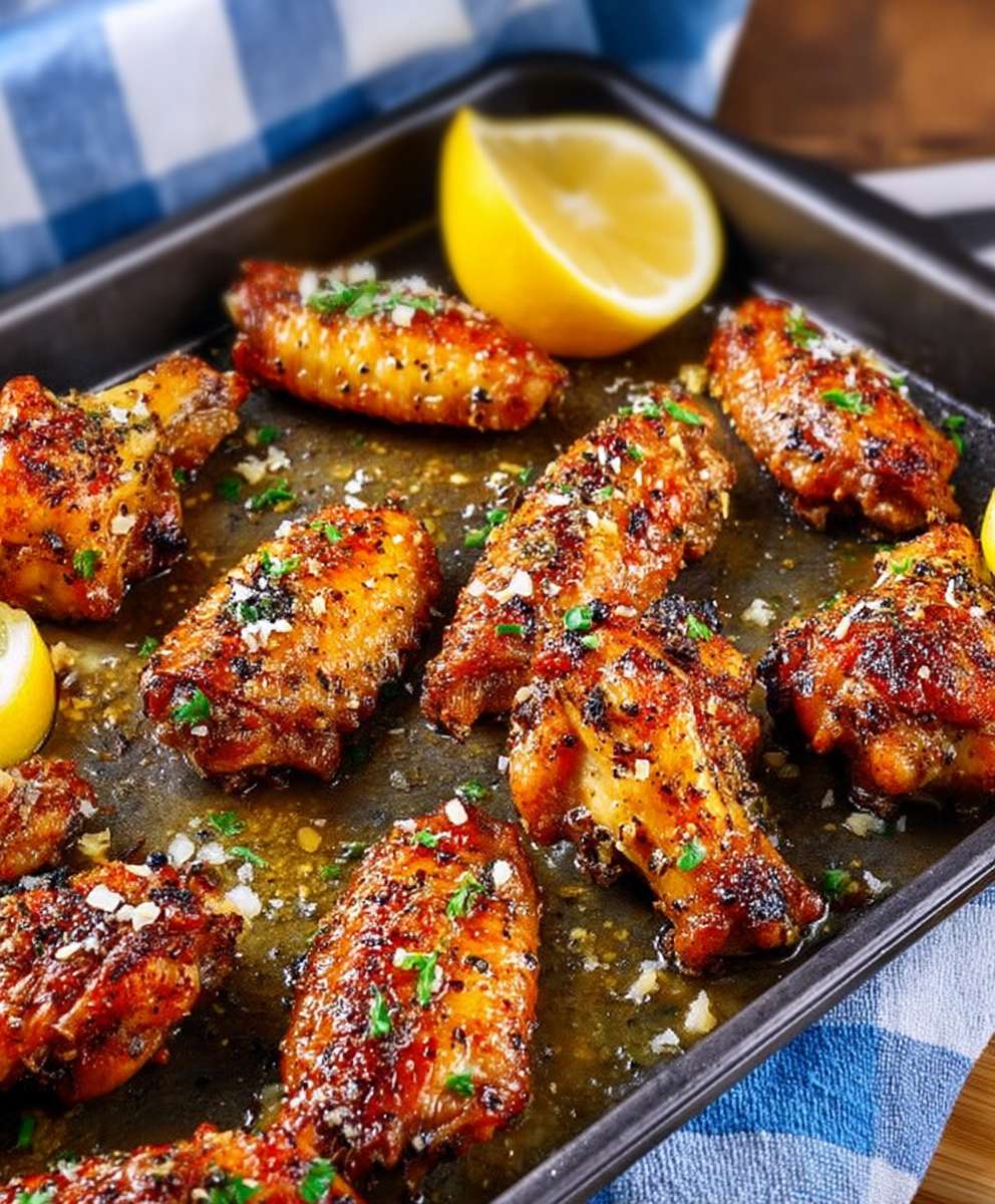 Lemon Garlic Chicken Wings