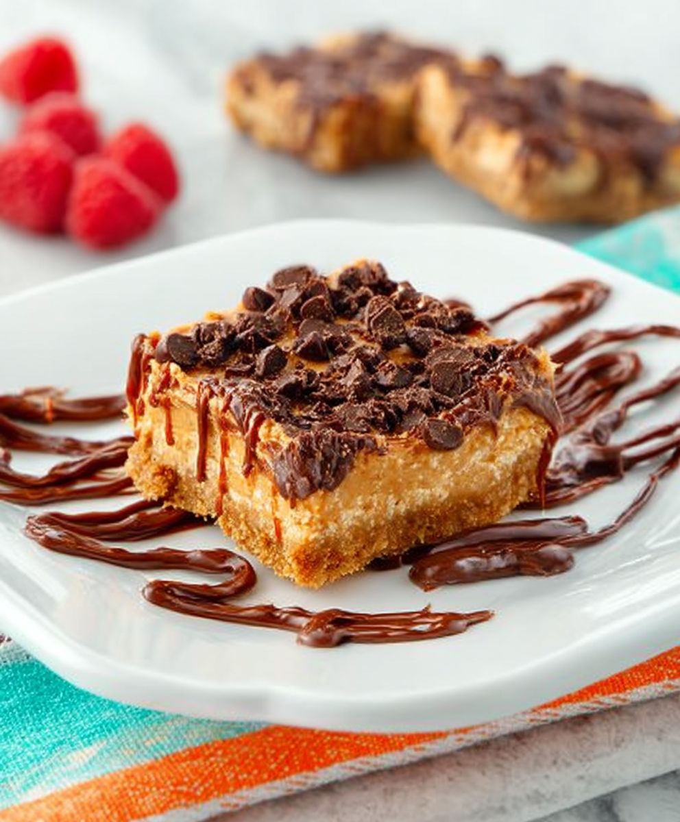 Peanut butter cheesecake squares