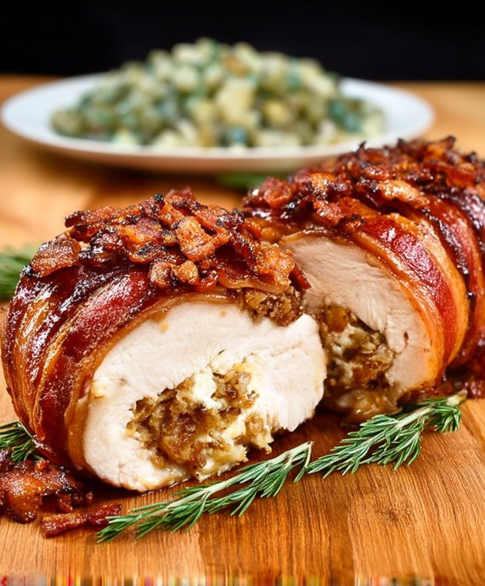 Bacon Wrapped Turkey Breast
