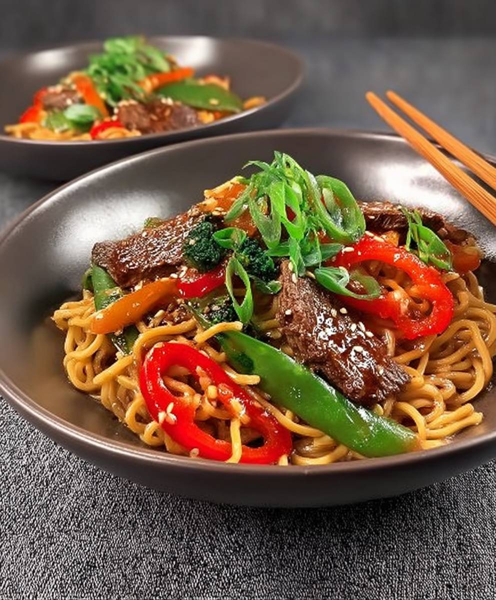 Teriyaki beef noodles