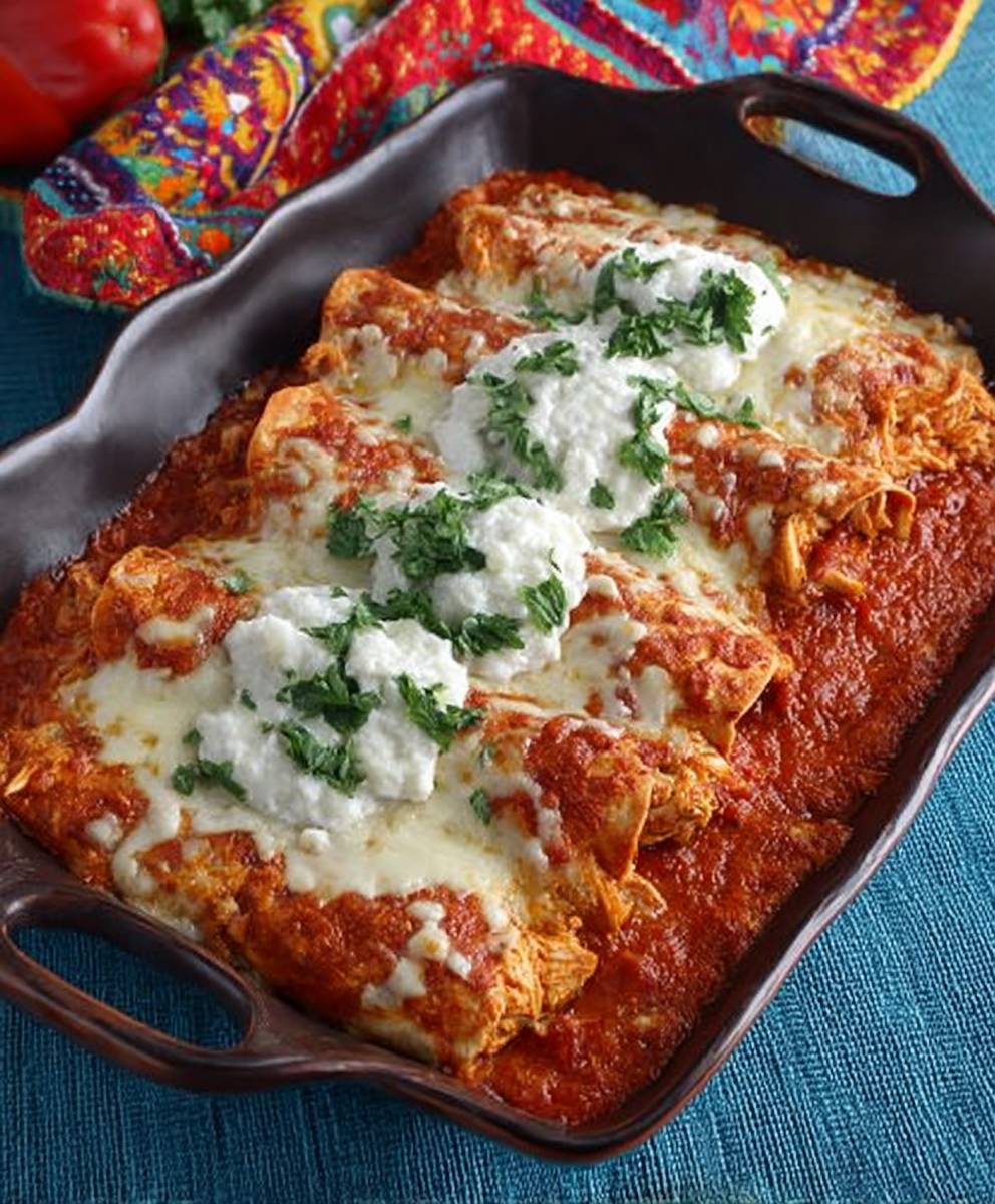 Sour Cream Chicken Enchiladas