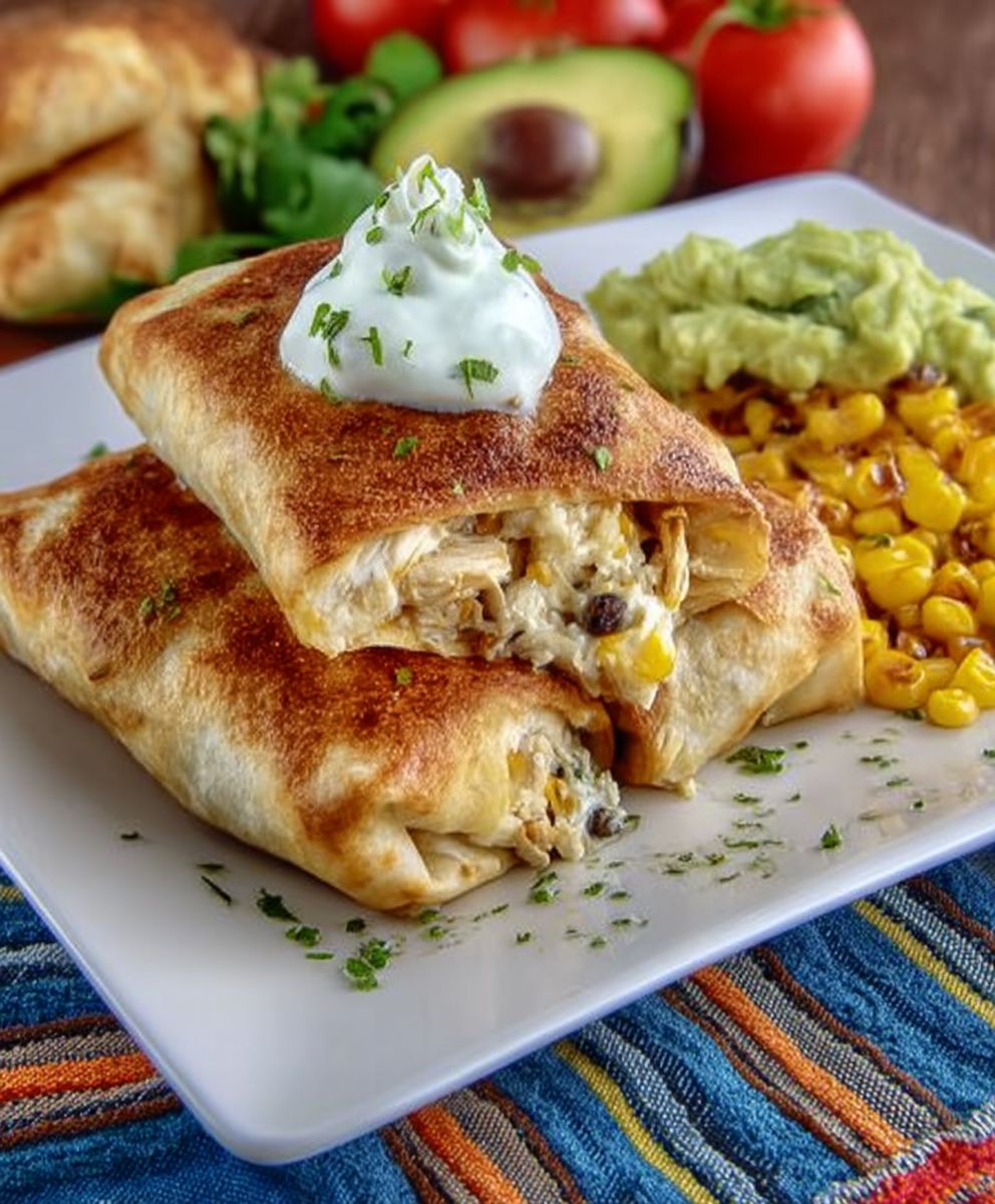 Southwest chicken chimichanga