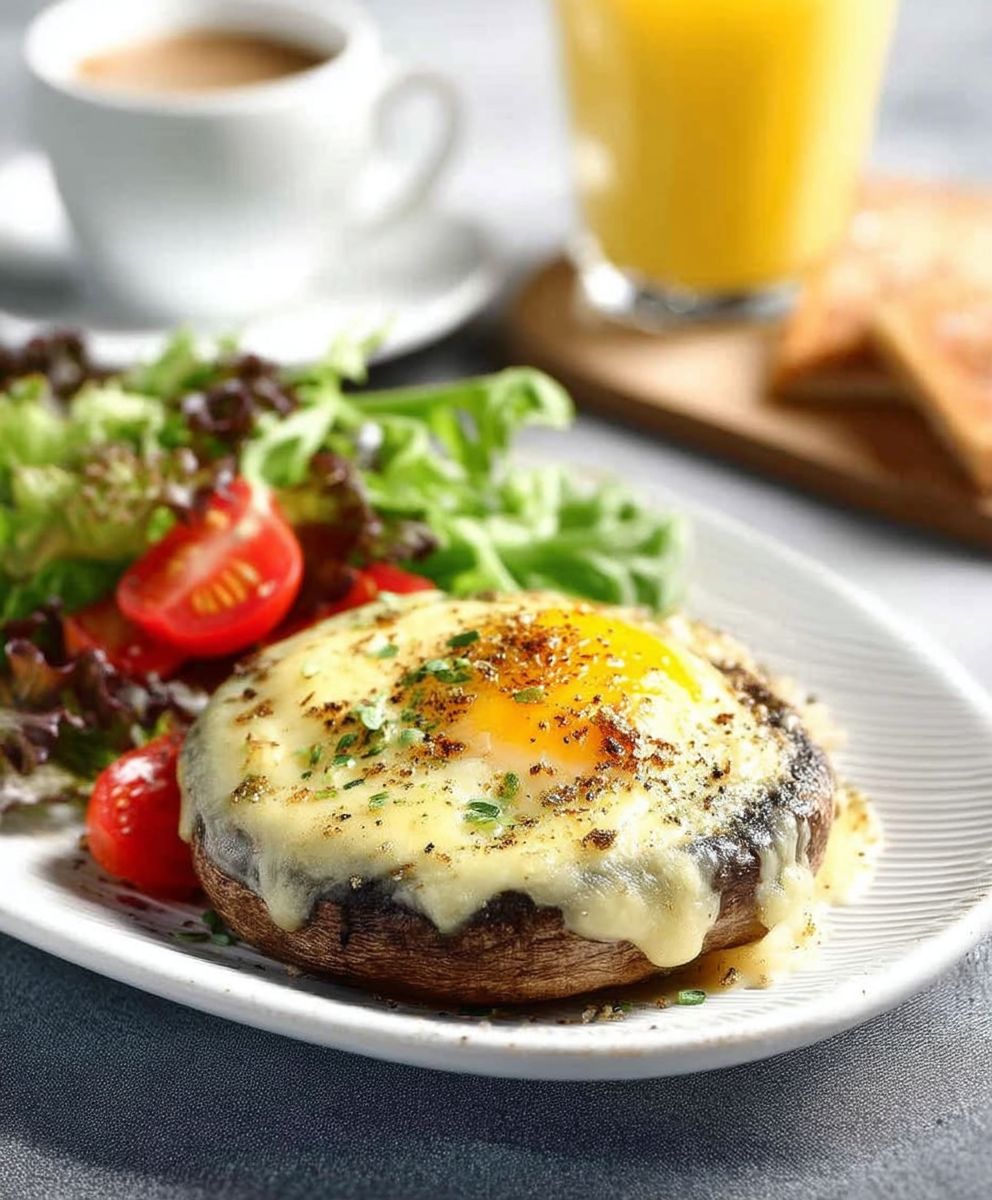 Baked Eggs Mushrooms