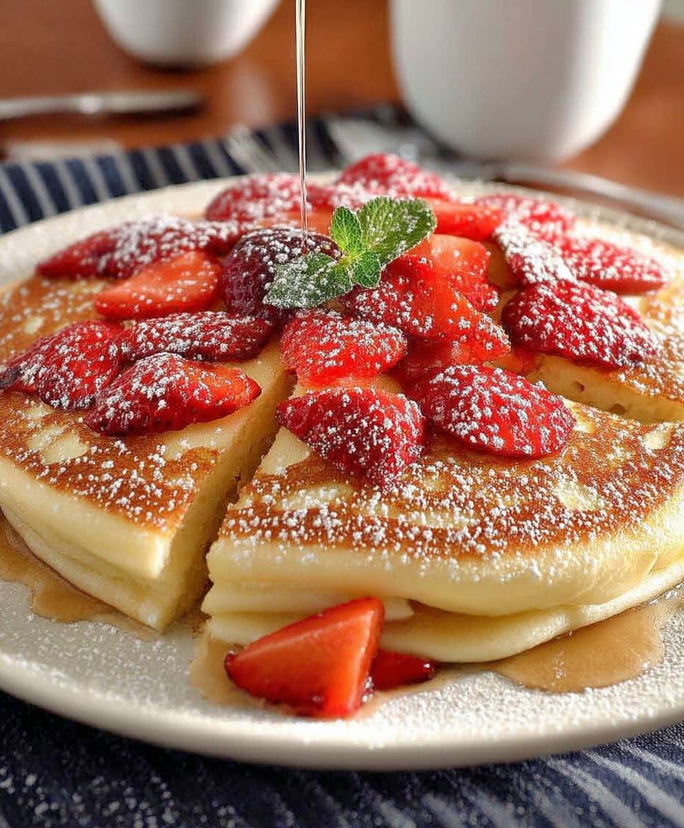 Giant fluffy pancakes
