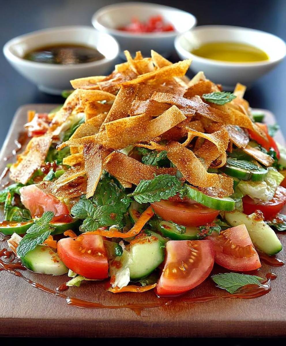 Fattoush Salad Flatbread Ribbons